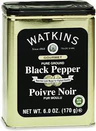 Watkins Organic Ground Black Pepper in Tin